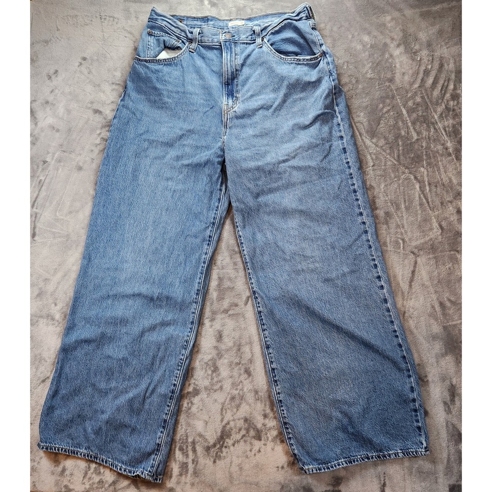 Levis Jeans Womens 33 Blue Cinch Baggy Wide Leg Relaxed 90s Y2k